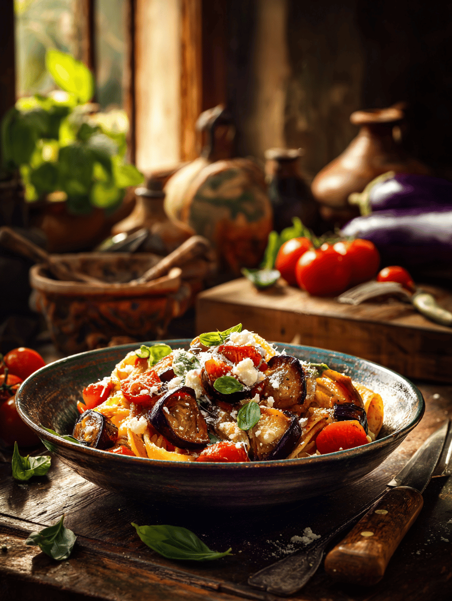 Stanley Tucci’s Pasta alla Norma: A Rustic Symphony of Eggplant and Tomato